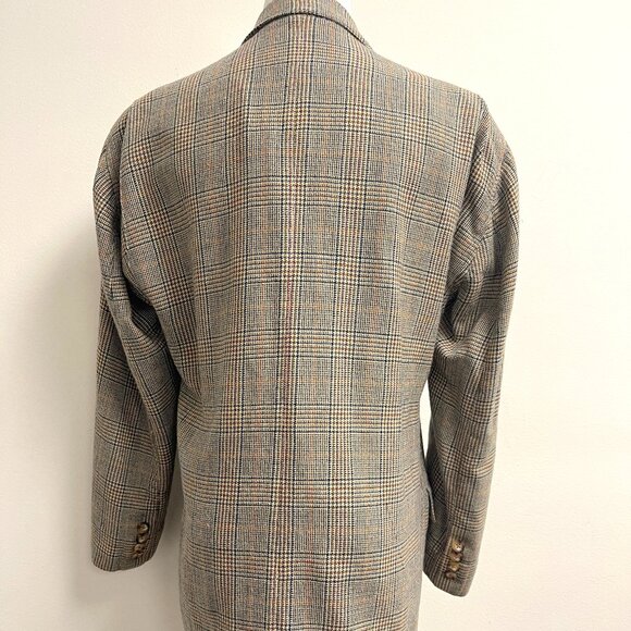 Faconnable glen plaid  jacket blazer vintage wool S - Picture 6 of 12